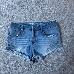 Massimo Denim High-Rise Festival Shorts | Embroidered | Size 12/31
